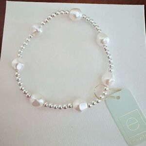 NWT ENewton Admire Sterling Silver 3mm - Pearl bracelet